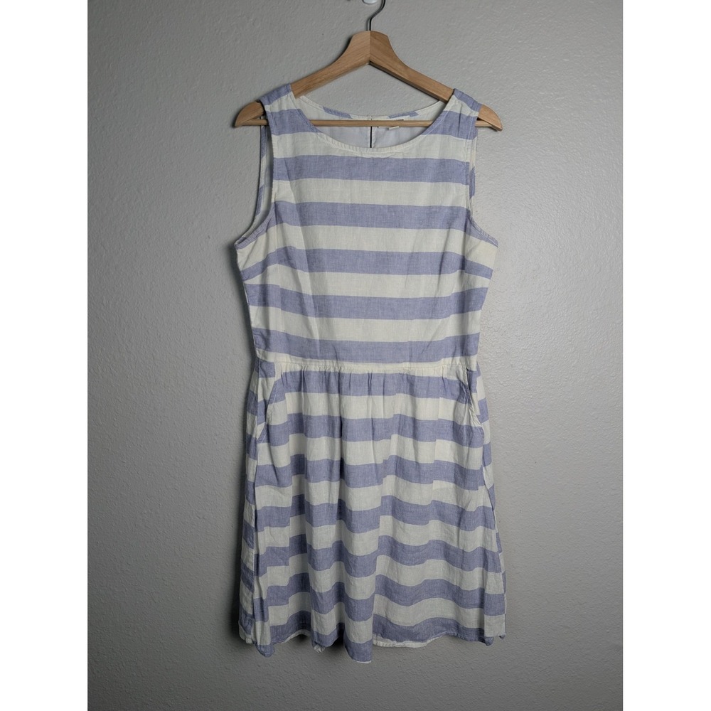 Beachlunchlounge Collection Dress Womens‎ L White Striped Fit & Flare Sundress